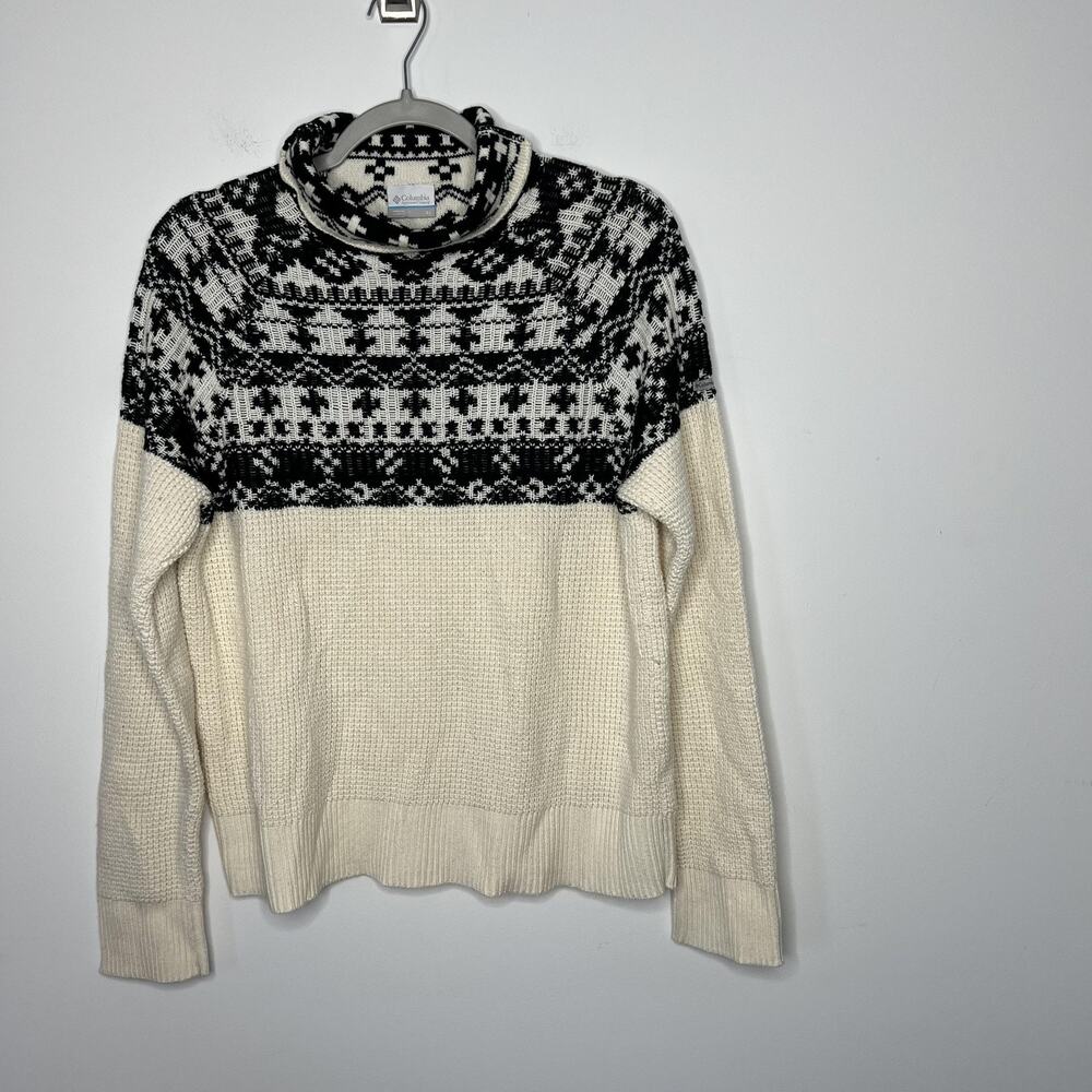 Columbia Sweater Womens XL Fair Isle Nordic Knit Pullover Winter Warm